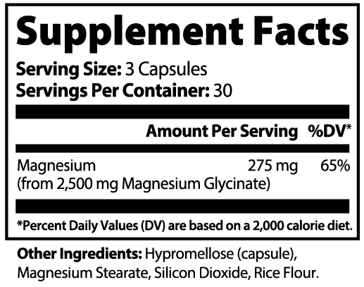 Unwind supplement facts panel